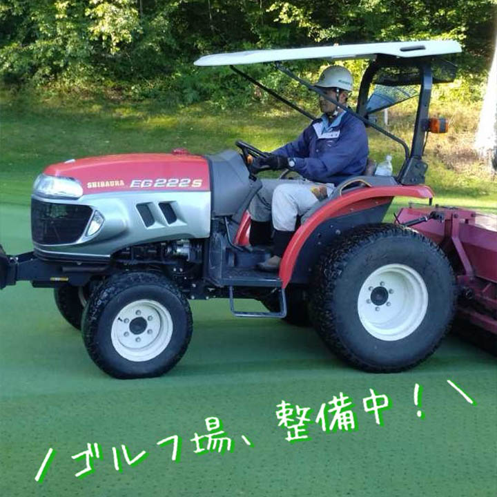 グリーンのスパイキング作業中です!